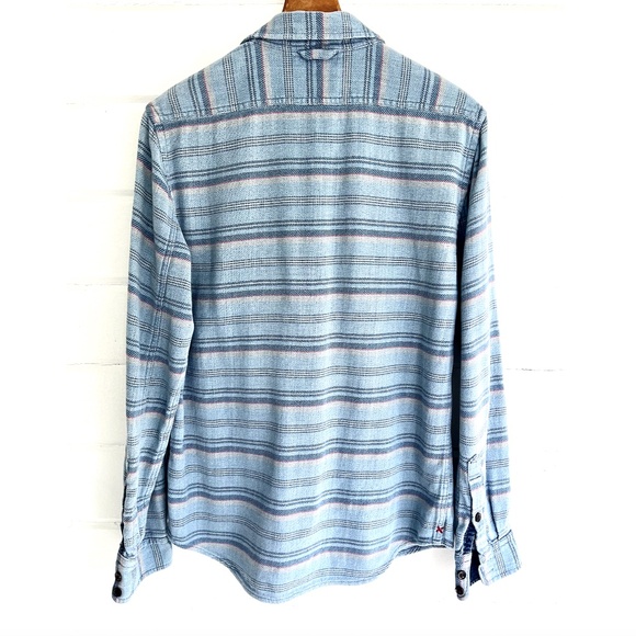 ALEX MILL Blue Striped Long Sleeve Cotton Button Down Shirt - M - Picture 4 of 10